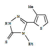 3H-1,2,4-triazole-3-thione,4-ethyl-2,4-dihydro-5-(3-methyl-2-thienyl)-(9ci)Structure,777875-20-4Structure 3H-1,2,4-triazole-3-thione,4-ethyl-2,4-dihydro-5-(3-methyl-2-thienyl)-(9ci) Structure,777875-20-4Structure