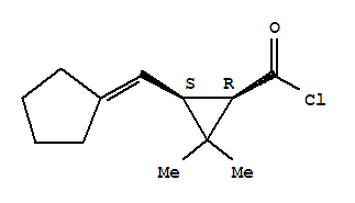 (1r-順式)-(9ci)-3-(環(huán)戊基甲基)-2,2-二甲基-環(huán)丙烷羰酰氯結(jié)構(gòu)式_77789-43-6結(jié)構(gòu)式