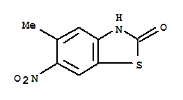 (9ci)-5-甲基-6-硝基-2(3H)-苯并噻唑酮結(jié)構(gòu)式_77859-58-6結(jié)構(gòu)式