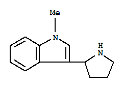 (9ci)-1-甲基-3-(2-吡咯烷)-1H-吲哚結(jié)構(gòu)式_780700-12-1結(jié)構(gòu)式