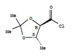 1,3-Dioxolane-4-carbonyl chloride, 2,2,5-trimethyl-, (4r-trans)-(9ci)Structure,78086-73-4Structure 1,3-Dioxolane-4-carbonyl chloride, 2,2,5-trimethyl-, (4r-trans)-(9ci) Structure,78086-73-4Structure