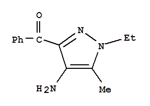 Methanone, (4-amino-1-ethyl-5-methyl-1h-pyrazol-3-yl)phenyl-(9ci)Structure,782390-39-0Structure Methanone, (4-amino-1-ethyl-5-methyl-1h-pyrazol-3-yl)phenyl-(9ci) Structure,782390-39-0Structure