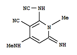 (9ci)-[3-氰基-1,6-二氫-6-亞氨基-1-甲基-4-(甲基氨基)-2-吡啶]-氨腈結(jié)構(gòu)式_782397-14-2結(jié)構(gòu)式