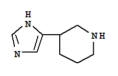 3-(1H-咪唑-4-基)-哌啶結(jié)構(gòu)式_784080-46-2結(jié)構(gòu)式