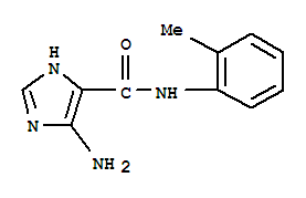 (9ci)-5-氨基-n-(2-甲基苯基)-1H-咪唑-4-羧酰胺結(jié)構(gòu)式_785047-62-3結(jié)構(gòu)式