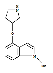 (9ci)-1-甲基-4-(3-吡咯烷氧基)-1H-吲哚結(jié)構(gòu)式_786607-54-3結(jié)構(gòu)式