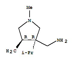 順式-(9ci)-[4-(氨基甲基)-1-甲基-4-(1-甲基乙基)-3-吡咯烷]-甲基結構式_788766-67-6結構式