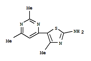 2-Thiazolamine,5-(2,6-dimethyl-4-pyrimidinyl)-4-methyl-(9ci)Structure,790706-79-5Structure 2-Thiazolamine,5-(2,6-dimethyl-4-pyrimidinyl)-4-methyl-(9ci) Structure,790706-79-5Structure