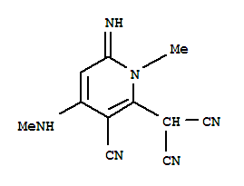 (9ci)-[3-氰基-1,6-二氫-6-亞氨基-1-甲基-4-(甲基氨基)-2-吡啶]-丙二腈結(jié)構(gòu)式_791723-68-7結(jié)構(gòu)式
