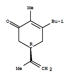 (5r)-(9ci)-2-甲基-5-(1-甲基乙烯)-3-(2-甲基丙基)-2-環(huán)己烯-1-酮結(jié)構(gòu)式_791854-72-3結(jié)構(gòu)式