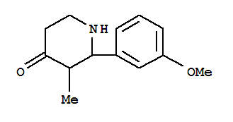 (9ci)-2-(3-甲氧基苯基)-3-甲基-4-哌啶酮結構式_792952-03-5結構式