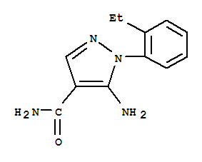 (9ci)-5-氨基-1-(2-乙基苯基)-1H-吡唑-4-羧酰胺結(jié)構(gòu)式_792953-12-9結(jié)構(gòu)式