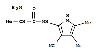(9CI)-2-氨基-N-(3-氰基-4,5-二甲基-1H-吡咯-2-基)-丙酰胺結(jié)構(gòu)式_793619-30-4結(jié)構(gòu)式