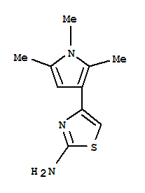 2-Thiazolamine,4-(1,2,5-trimethyl-1h-pyrrol-3-yl)-(9ci)Structure,793727-92-1Structure 2-Thiazolamine,4-(1,2,5-trimethyl-1h-pyrrol-3-yl)-(9ci) Structure,793727-92-1Structure