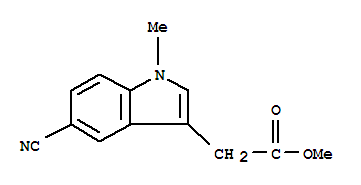 (9ci)-5-氰基-1-甲基-1H-吲哚-3-乙酸甲酯結(jié)構(gòu)式_796856-92-3結(jié)構(gòu)式