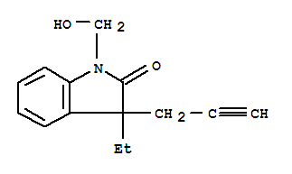(9ci)-3-乙基-1,3-二氫-1-(羥基甲基)-3-(2-丙炔)-2H-吲哚-2-酮結構式_797051-85-5結構式