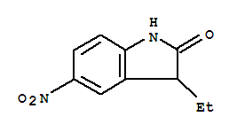 (9ci)-3-乙基-1,3-二氫-5-硝基-2H-吲哚-2-酮結構式_797051-97-9結構式