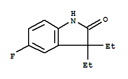 (9ci)-3,3-二乙基-5-氟-1,3-二氫-2H-吲哚-2-酮結(jié)構(gòu)式_797052-03-0結(jié)構(gòu)式
