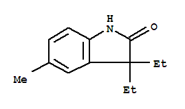 (9ci)-3,3-二乙基-1,3-二氫-5-甲基-2H-吲哚-2-酮結(jié)構(gòu)式_797052-04-1結(jié)構(gòu)式