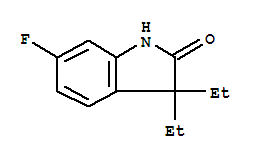 (9ci)-3,3-二乙基-6-氟-1,3-二氫-2H-吲哚-2-酮結(jié)構(gòu)式_797052-10-9結(jié)構(gòu)式