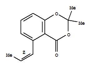 4H-1,3-benzodioxin-4-one,2,2-dimethyl-5-(1z)-1-propenyl-(9ci)Structure,797754-00-8Structure 4H-1,3-benzodioxin-4-one,2,2-dimethyl-5-(1z)-1-propenyl-(9ci) Structure,797754-00-8Structure