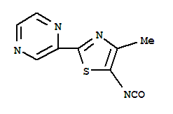 Pyrazine, (5-isocyanato-4-methyl-2-thiazolyl)-(9ci)Structure,799283-95-7Structure Pyrazine, (5-isocyanato-4-methyl-2-thiazolyl)-(9ci) Structure,799283-95-7Structure