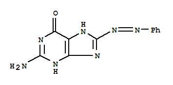 6H-purin-6-one,2-amino-1,9-dihydro-8-(2-phenyldiazenyl)-Structure,79953-00-7Structure 6H-purin-6-one,2-amino-1,9-dihydro-8-(2-phenyldiazenyl)- Structure,79953-00-7Structure