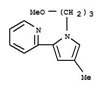 (9CI)-2-[1-(3-甲氧基丙基)-4-甲基-1H-吡咯-2-基]-吡啶結(jié)構(gòu)式_800369-40-8結(jié)構(gòu)式