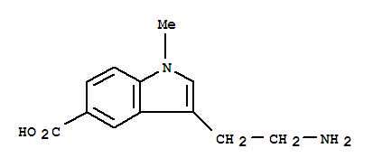 Indole-5-carboxylic acid, 3-(2-aminoethyl)-1-methyl-(8ci)Structure,801148-64-1Structure Indole-5-carboxylic acid, 3-(2-aminoethyl)-1-methyl-(8ci) Structure,801148-64-1Structure