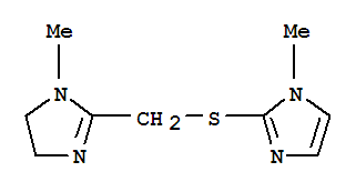 (8ci)-1-甲基-2-[[(1-甲基咪唑-2-基)硫代]甲基]-2-咪唑啉結(jié)構(gòu)式_802615-48-1結(jié)構(gòu)式