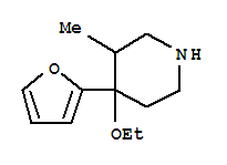 Piperidine, 4-ethoxy-4-(2-furanyl)-3-methyl-(9ci)Structure,803644-12-4Structure Piperidine, 4-ethoxy-4-(2-furanyl)-3-methyl-(9ci) Structure,803644-12-4Structure