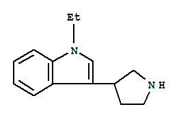 (9ci)-1-乙基-3-(3-吡咯烷)-1H-吲哚結(jié)構(gòu)式_804443-56-9結(jié)構(gòu)式