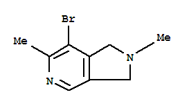 (9ci)-7-溴-2,3-二氫-2,6-二甲基-1H-吡咯并[3,4-c]吡啶結(jié)構(gòu)式_806616-87-5結(jié)構(gòu)式