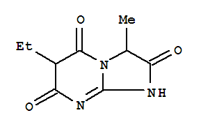 (9ci)-6-乙基-3-甲基-咪唑并[1,2-a]嘧啶-2,5,7(1h,3h,6h)-三酮結(jié)構(gòu)式_807295-78-9結(jié)構(gòu)式