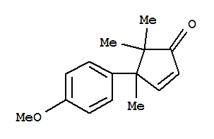 (9ci)-4-(4-甲氧基苯基)-4,5,5-三甲基-2-環(huán)戊烯-1-酮結構式_807377-62-4結構式
