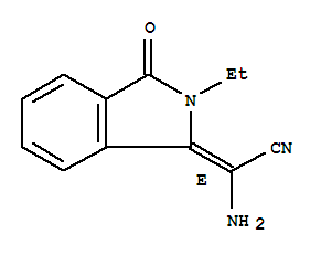 (2e)-(9ci)-氨基(2-乙基-2,3-二氫-3-氧代-1H-異吲哚-1-基)-乙腈結(jié)構(gòu)式_809230-51-1結(jié)構(gòu)式
