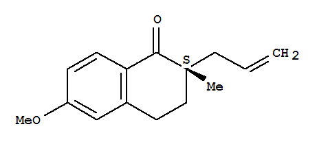 1(2H)-naphthalenone,3,4-dihydro-6-methoxy-2-methyl-2-(2-propenyl)-,(2s)-(9ci)Structure,812639-16-0Structure 1(2H)-naphthalenone,3,4-dihydro-6-methoxy-2-methyl-2-(2-propenyl)-,(2s)-(9ci) Structure,812639-16-0Structure
