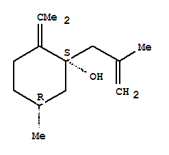 (1r,5s)-rel-(9ci)-5-甲基-2-(1-甲基亞乙基)-1-(2-甲基-2-丙烯基)-環(huán)己醇結(jié)構(gòu)式_812699-68-6結(jié)構(gòu)式