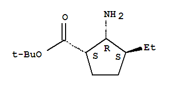(1s,2r,3s)-(9ci)-2-氨基-3-乙基-環(huán)戊烷羧酸 1,1-二甲基乙酯結(jié)構(gòu)式_816444-36-7結(jié)構(gòu)式