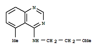 4-Quinazolinamine,n-(2-methoxyethyl)-5-methyl-(9ci)Structure,819793-33-4Structure 4-Quinazolinamine,n-(2-methoxyethyl)-5-methyl-(9ci) Structure,819793-33-4Structure