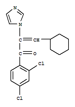 2-Propen-1-one, 3-cyclohexyl-1-(2,4-dichlorophenyl)-2-(1h-imidazol-1-yl)-Structure,82013-25-0Structure 2-Propen-1-one, 3-cyclohexyl-1-(2,4-dichlorophenyl)-2-(1h-imidazol-1-yl)- Structure,82013-25-0Structure