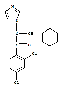 2-Propen-1-one, 3-(3-cyclohexen-1-yl)-1-(2,4-dichlorophenyl)-2-(1h-imidazol-1-yl)-Structure,82013-26-1Structure 2-Propen-1-one, 3-(3-cyclohexen-1-yl)-1-(2,4-dichlorophenyl)-2-(1h-imidazol-1-yl)- Structure,82013-26-1Structure