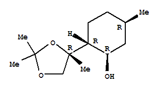 (1r,2r,5r)-(9ci)-5-甲基-2-[(4r)-2,2,4-三甲基-1,3-二氧雜烷-4-基]-環(huán)己醇結(jié)構(gòu)式_820208-73-9結(jié)構(gòu)式