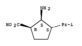 (1r,2s,3s)-(9ci)-2-氨基-3-(1-甲基乙基)-環(huán)戊烷羧酸結(jié)構(gòu)式_820236-35-9結(jié)構(gòu)式