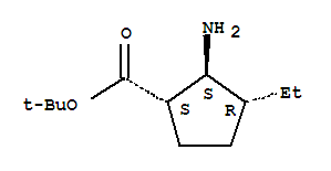 (1s,2s,3r)-(9ci)-2-氨基-3-乙基-環(huán)戊烷羧酸 1,1-二甲基乙酯結(jié)構(gòu)式_820236-57-5結(jié)構(gòu)式