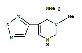 (9ci)-1,2,3,4-四氫-n,n,3-三甲基-5-(1,2,5-噻二唑-3-基)-4-嘧啶胺結(jié)構(gòu)式_820973-06-6結(jié)構(gòu)式