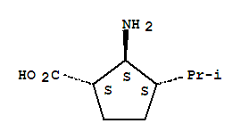 (1s,2s,3s)-(9ci)-2-氨基-3-(1-甲基乙基)-環(huán)戊烷羧酸結(jié)構(gòu)式_821766-77-2結(jié)構(gòu)式