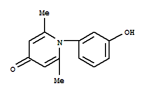4(1H)-pyridinone,1-(3-hydroxyphenyl)-2,6-dimethyl-(9ci)Structure,823176-21-2Structure 4(1H)-pyridinone,1-(3-hydroxyphenyl)-2,6-dimethyl-(9ci) Structure,823176-21-2Structure