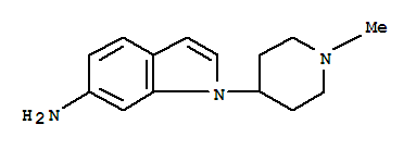 (9ci)-1-(1-甲基-4-哌啶基)-1H-吲哚-6-胺結(jié)構(gòu)式_823191-51-1結(jié)構(gòu)式