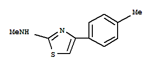 2-Thiazolamine,n-methyl-4-(4-methylphenyl)-(9ci)Structure,823236-59-5Structure 2-Thiazolamine,n-methyl-4-(4-methylphenyl)-(9ci) Structure,823236-59-5Structure